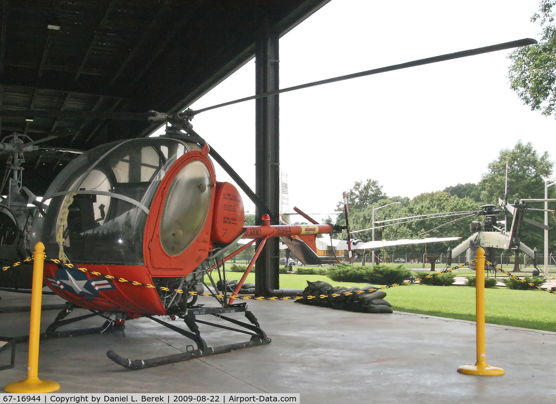 67-16944, 1967 Hughes TH-55A Osage C/N 19-1061, This bright Army helicopter is on display at the US Army Transport Museum.