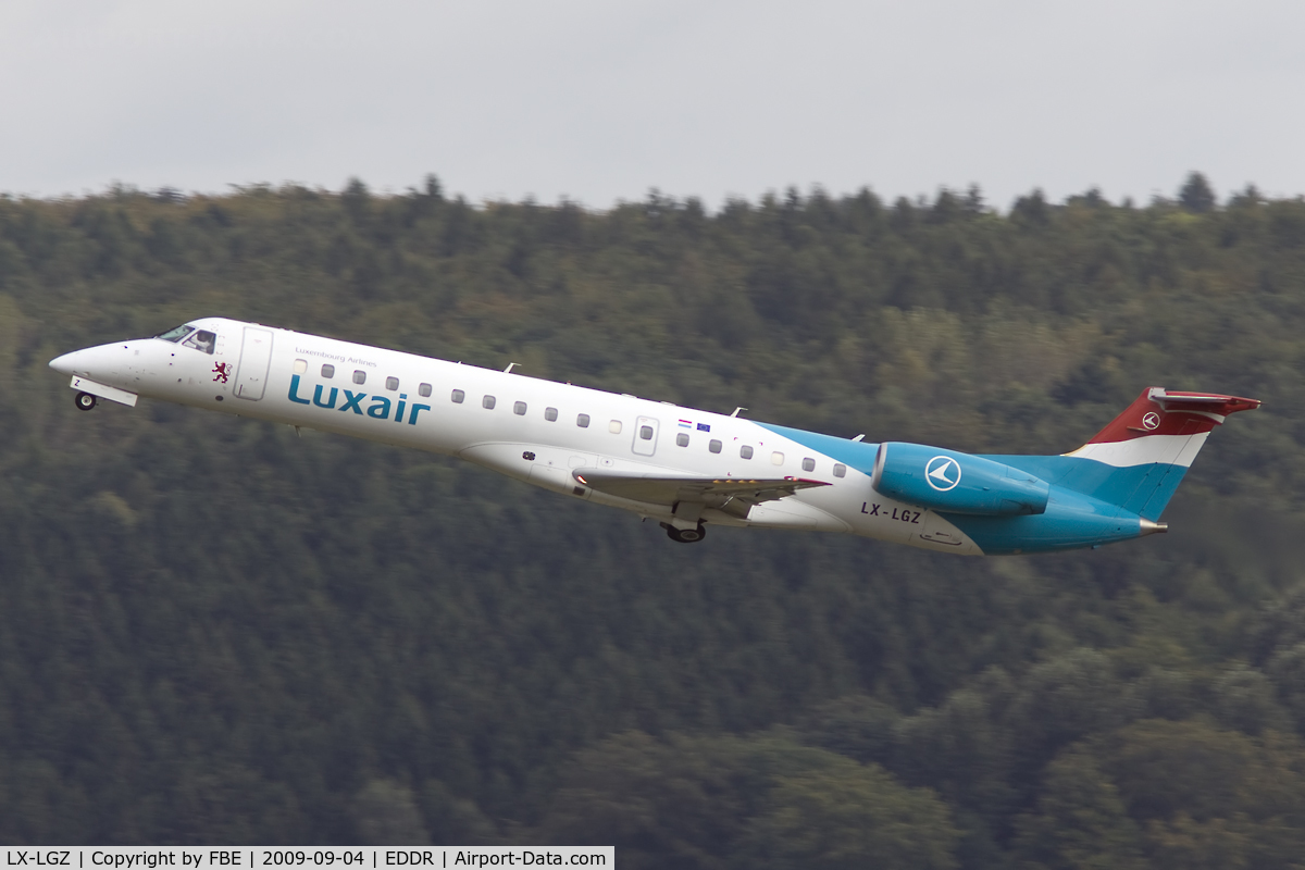 LX-LGZ, 2000 Embraer EMB-145LU (ERJ-145LU) C/N 145258, whisky departure RW27