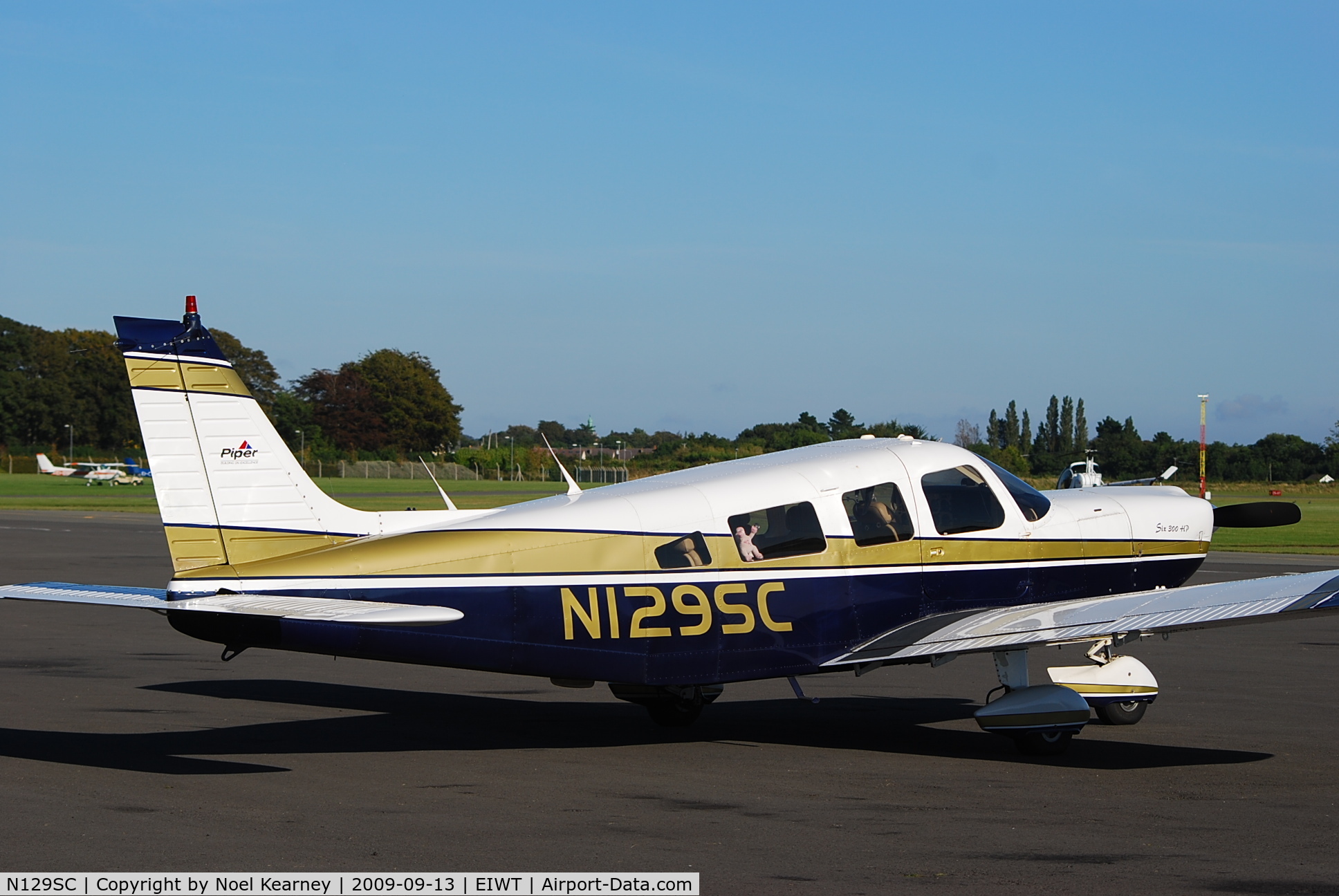 N129SC, Piper PA-32-300 Cherokee Six Cherokee Six C/N 32-7440057, Parked on main apron - a long way from home.