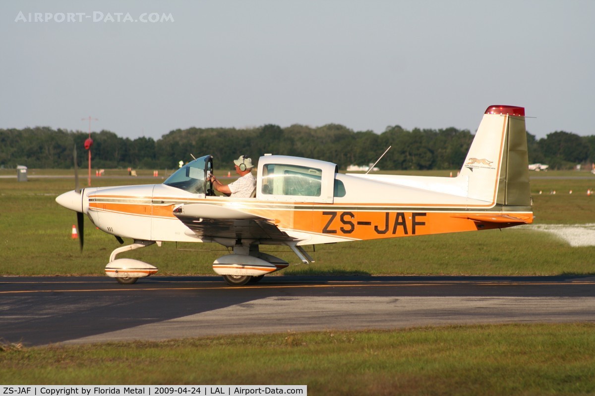 ZS-JAF, Grumman AA-5 Cheetah C/N AA5A-0403, VEEEERY far from home, a South African registered AA-5 at Sun N Fun