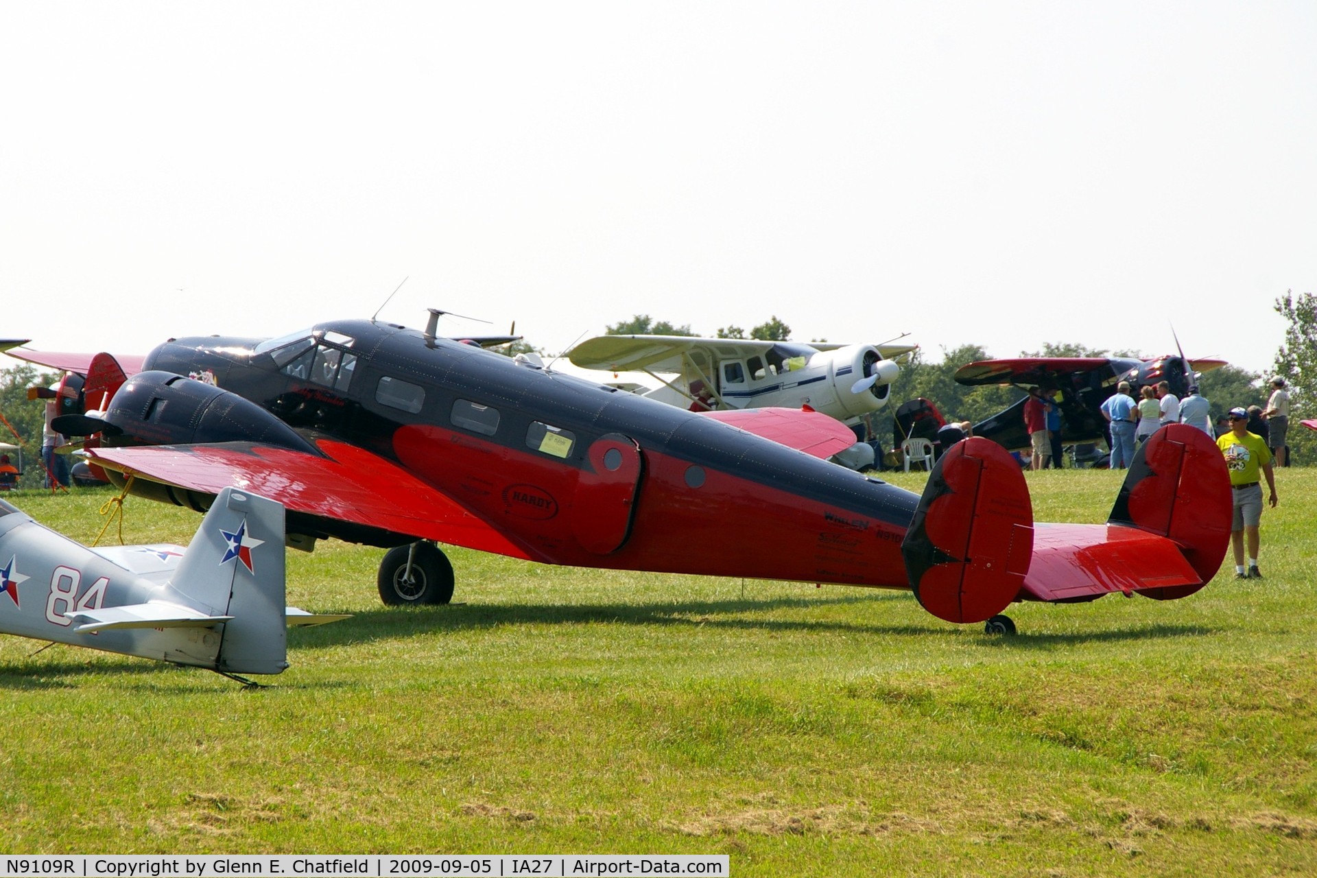 N9109R, 1943 Beech C18S (AT-7C) C/N 4383 (5676), At the Antique Airplane Association Fly In