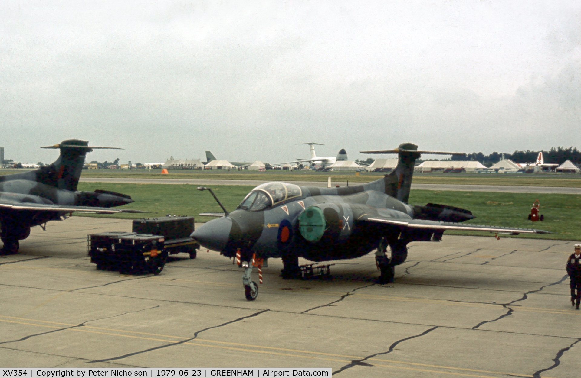 XV354, 1967 Hawker Siddeley Buccaneer S.2B C/N B3-04-67, Buccaneer S.2B of 237 Operational Conversion Unit at the 1979 Intnl Air Tattoo at RAF Greenham Common.