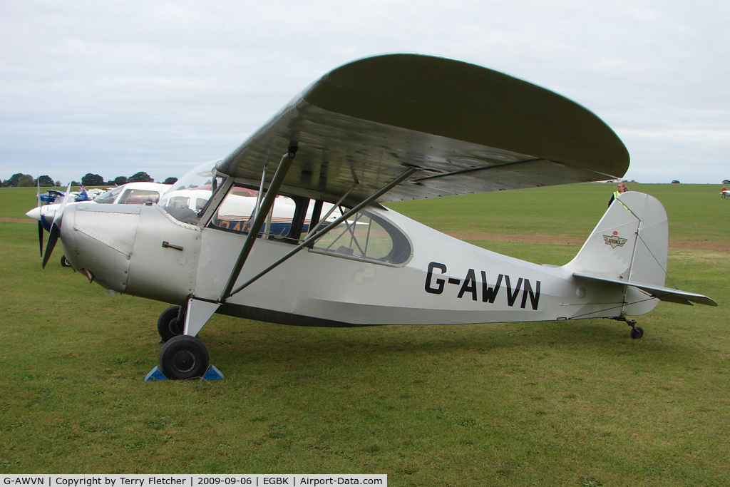 G-AWVN, 1946 Aeronca 7AC Champion C/N 7AC-6005, Visitor to the 2009 Sywell Revival Rally