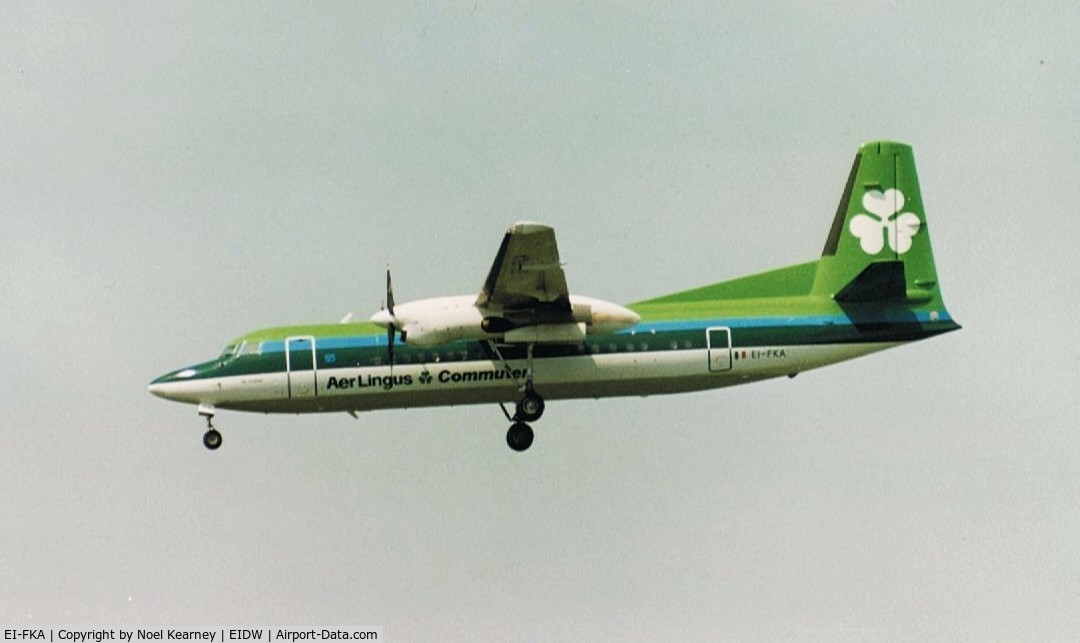 EI-FKA, 1988 Fokker 50 C/N 20118, Fokker 50 c/n 20118 Operated by EIN 1989-1999 (Scanned Image)