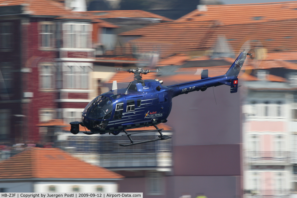 HB-ZJF, 1971 MBB Bo-105CBS-4 C/N S-13, Red Bull Air Race Porto 2009 - Messerschmitt BO105 S