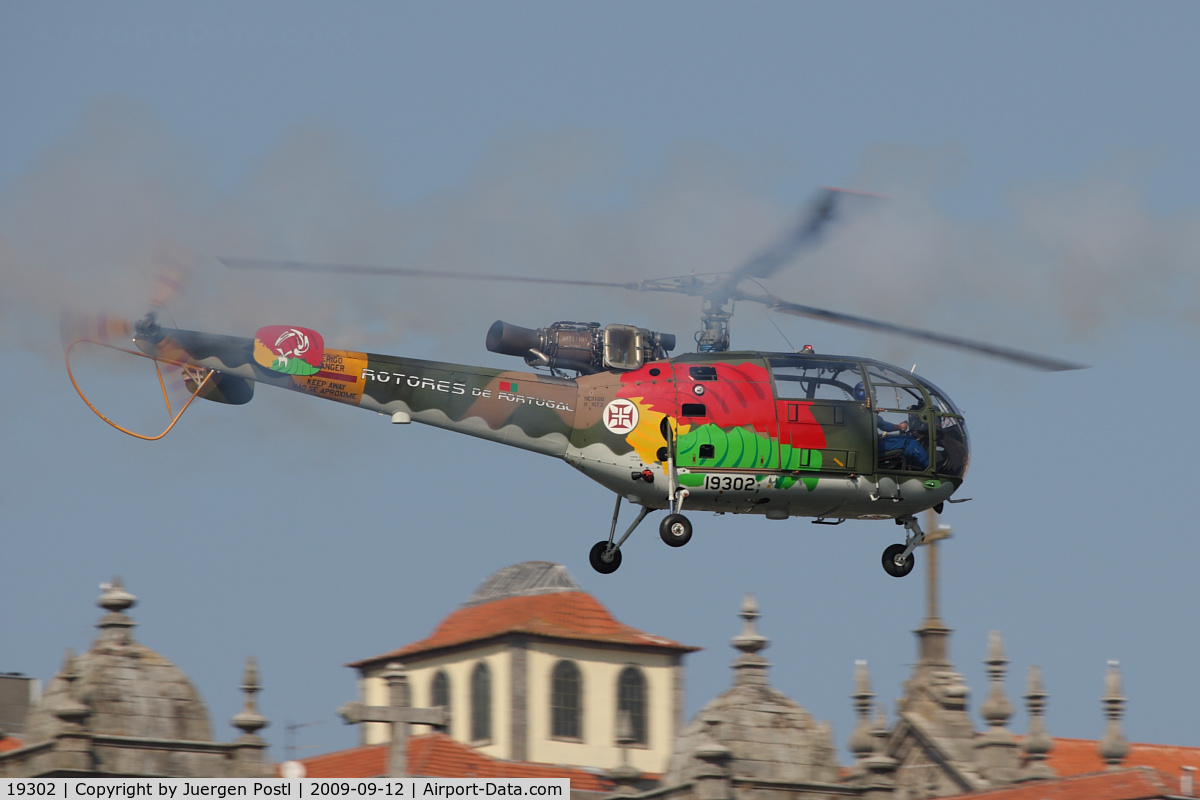 19302, Sud SE-3160 Alouette III C/N 1573, Red Bull Air Race Porto 2009 - Portugal Air Force - Sud SE-3160 Alouette III