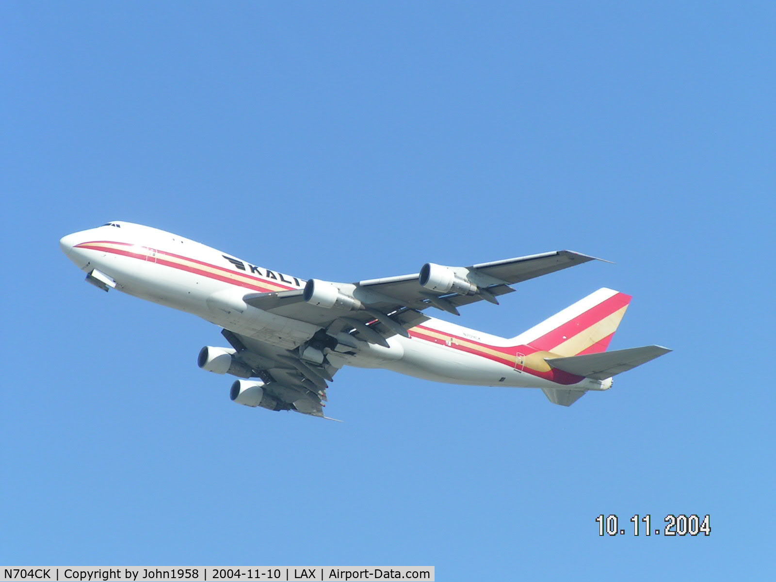 N704CK, 1980 Boeing 747-209F C/N 22299, Just taken off
