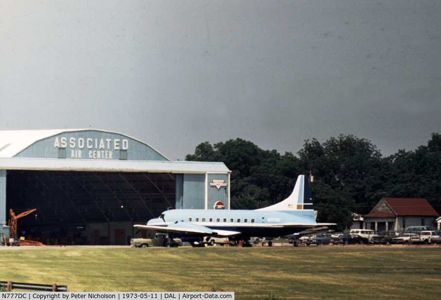 N777DC, 1956 Convair 240-0 C/N 141, Convair 240 seen at Love Field, Dallas in May 1973.