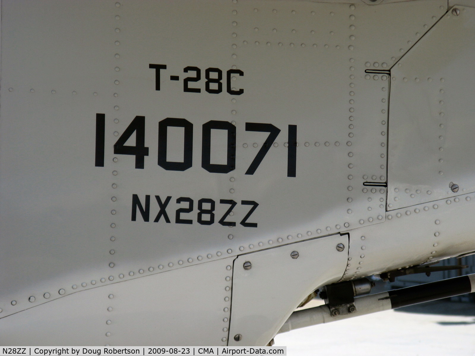 N28ZZ, 1958 North American T-28C Trojan C/N 226-19 (140071), 1958 North American T-28C TROJAN, Wright R-1820 1,425 Hp, data including BuNo.