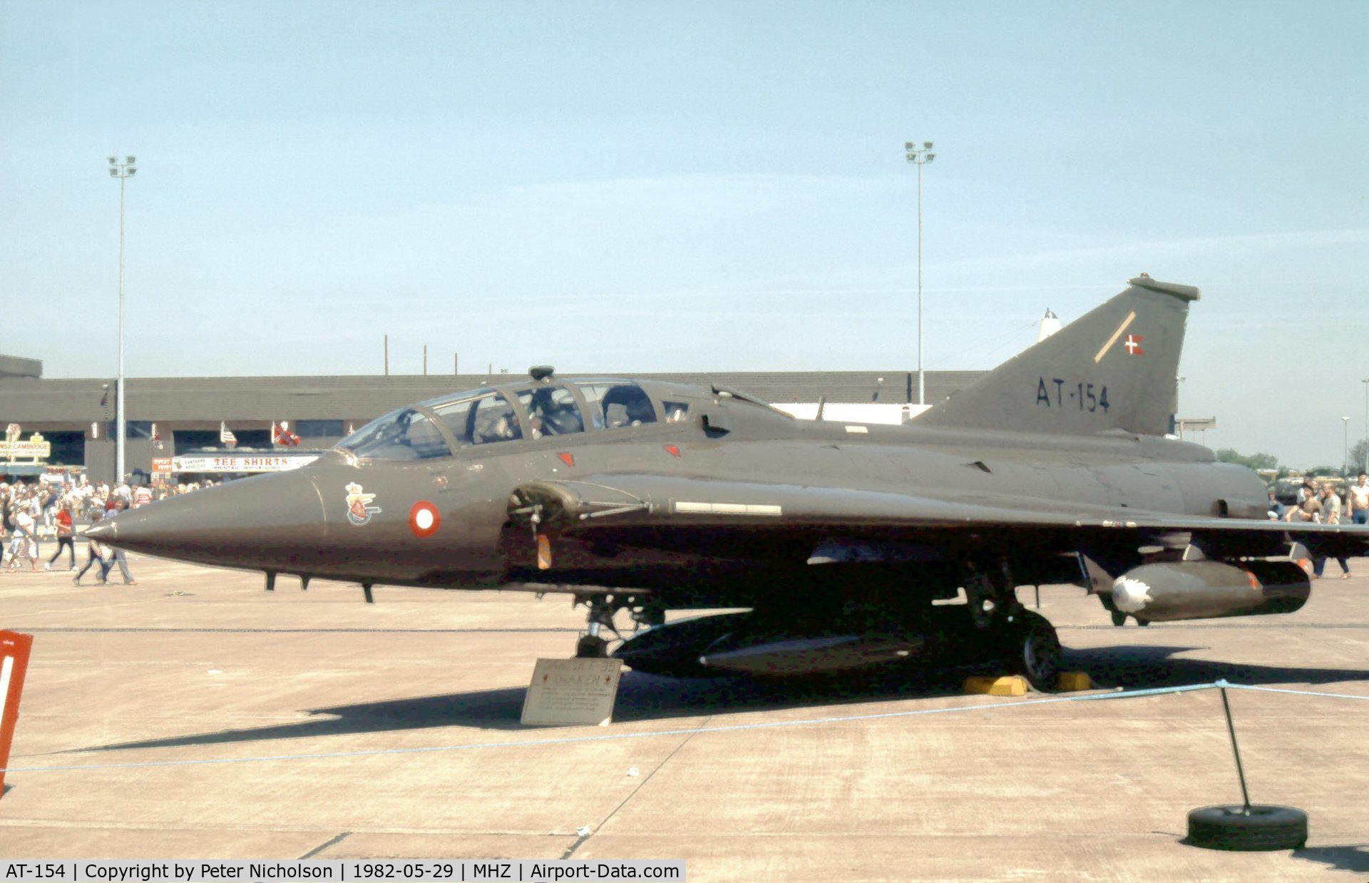 AT-154, 1971 Saab TF-35 Draken C/N 35-1154, Sk-35XD Draken of Esk 729 Royal Danish Air Force at the 1982 RAF Mildenhall Air Fete.