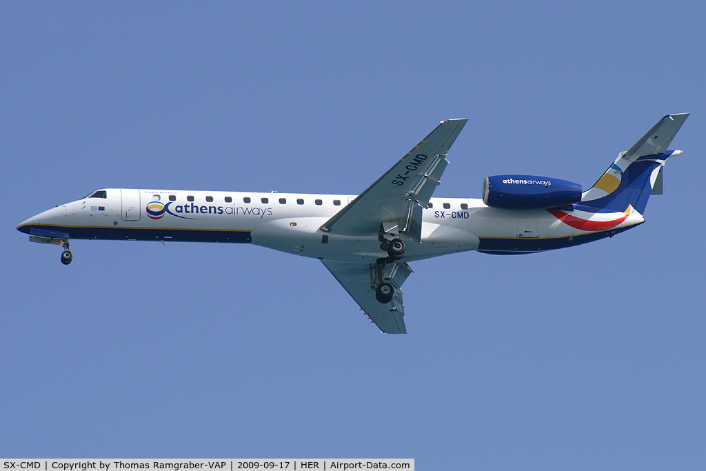 SX-CMD, 1999 Embraer EMB-145EU (ERJ-145EU) C/N 145196, Athens Airways Embraer 145