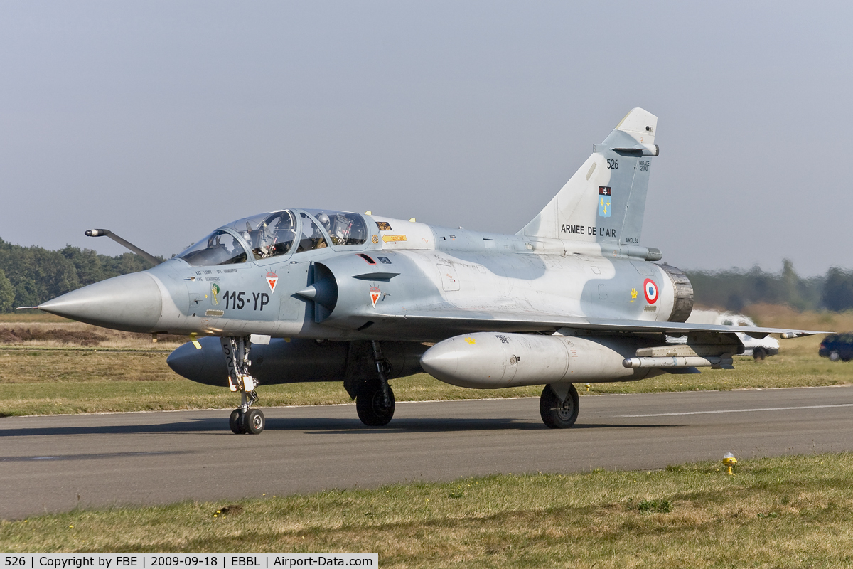 526, Dassault Mirage 2000B C/N 407, Mirage 2000B taxying to the active