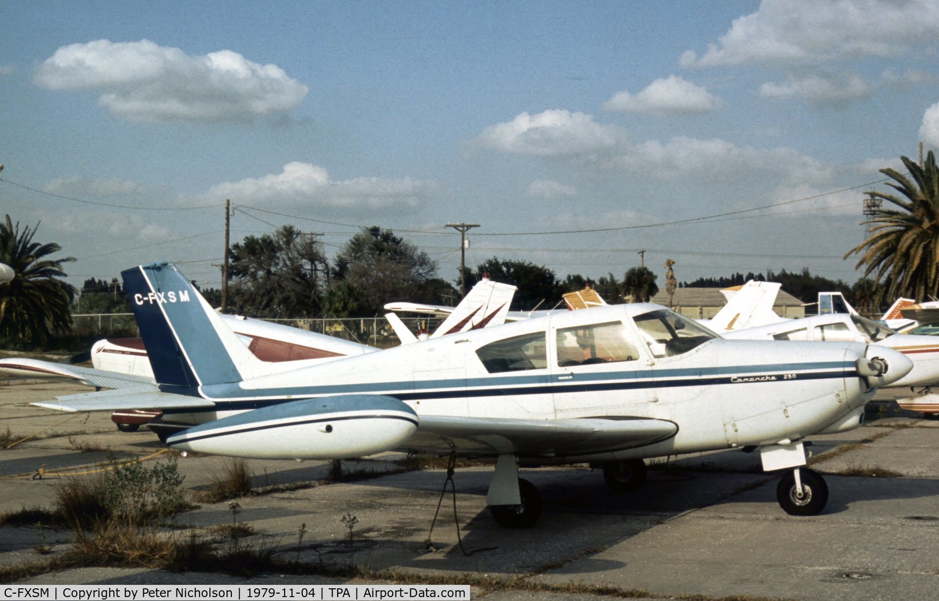 C-FXSM, 1962 Piper PA-24-250 Comanche C/N 24-3098, PA-24 Comanche 250 at Tampa in November 1979.