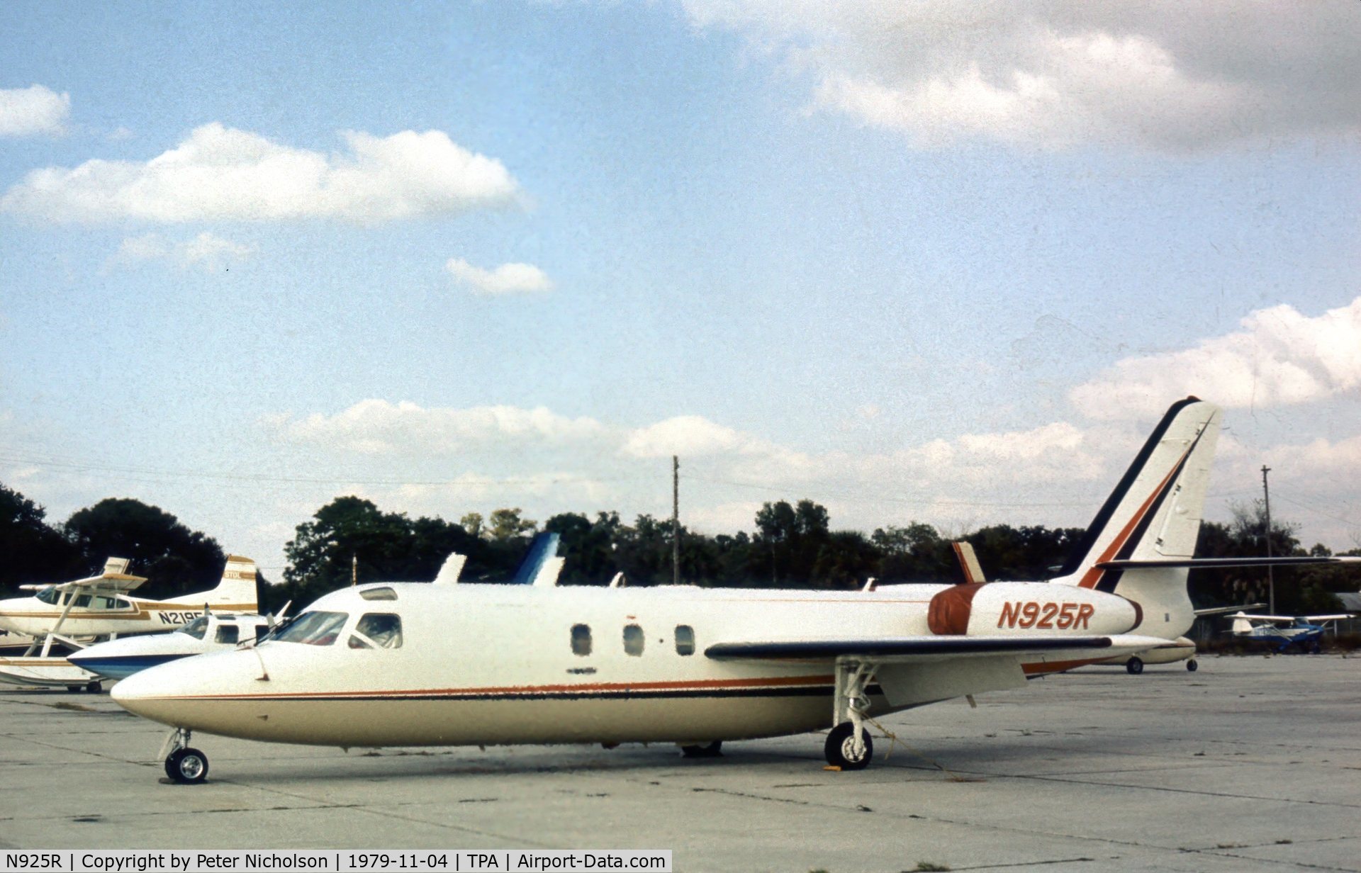 N925R, 1966 Aero Commander 1121 Jet Commander C/N 80, Jet Commander 1121 seen at Tampa in November 1979.