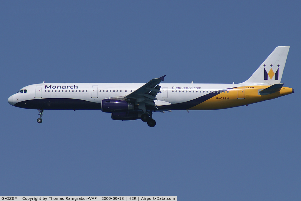 G-OZBM, 1999 Airbus A321-231 C/N 1045, Monarch Airbus A321