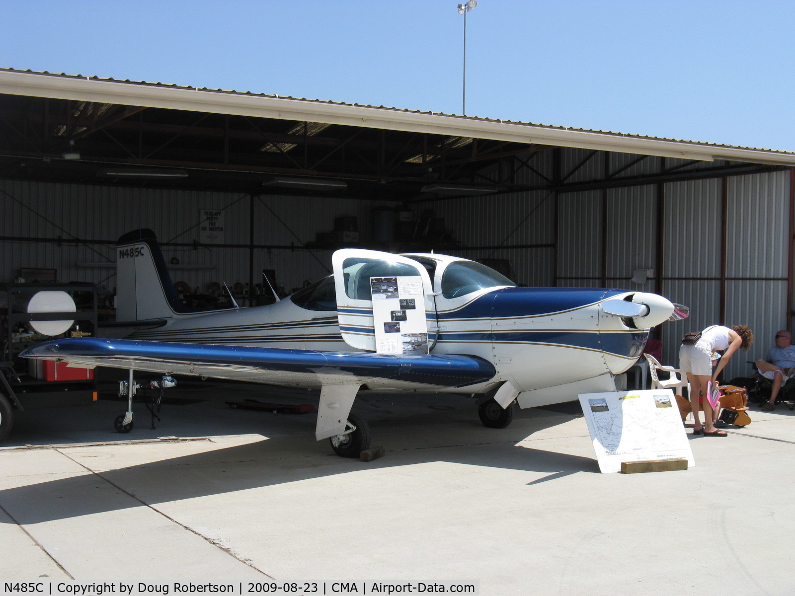 N485C, 1959 Meyers Industries Inc 200A C/N 253, 1959 Meyers 200A, Continental IO-470 260 Ho, 195 mph cruise, only 9 200As built. This aircraft made a round the world flight by Peter Gluckman.