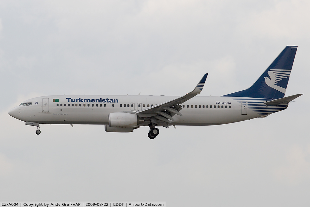 EZ-A004, 2007 Boeing 737-82K C/N 36088, Turkmenistan 737-800