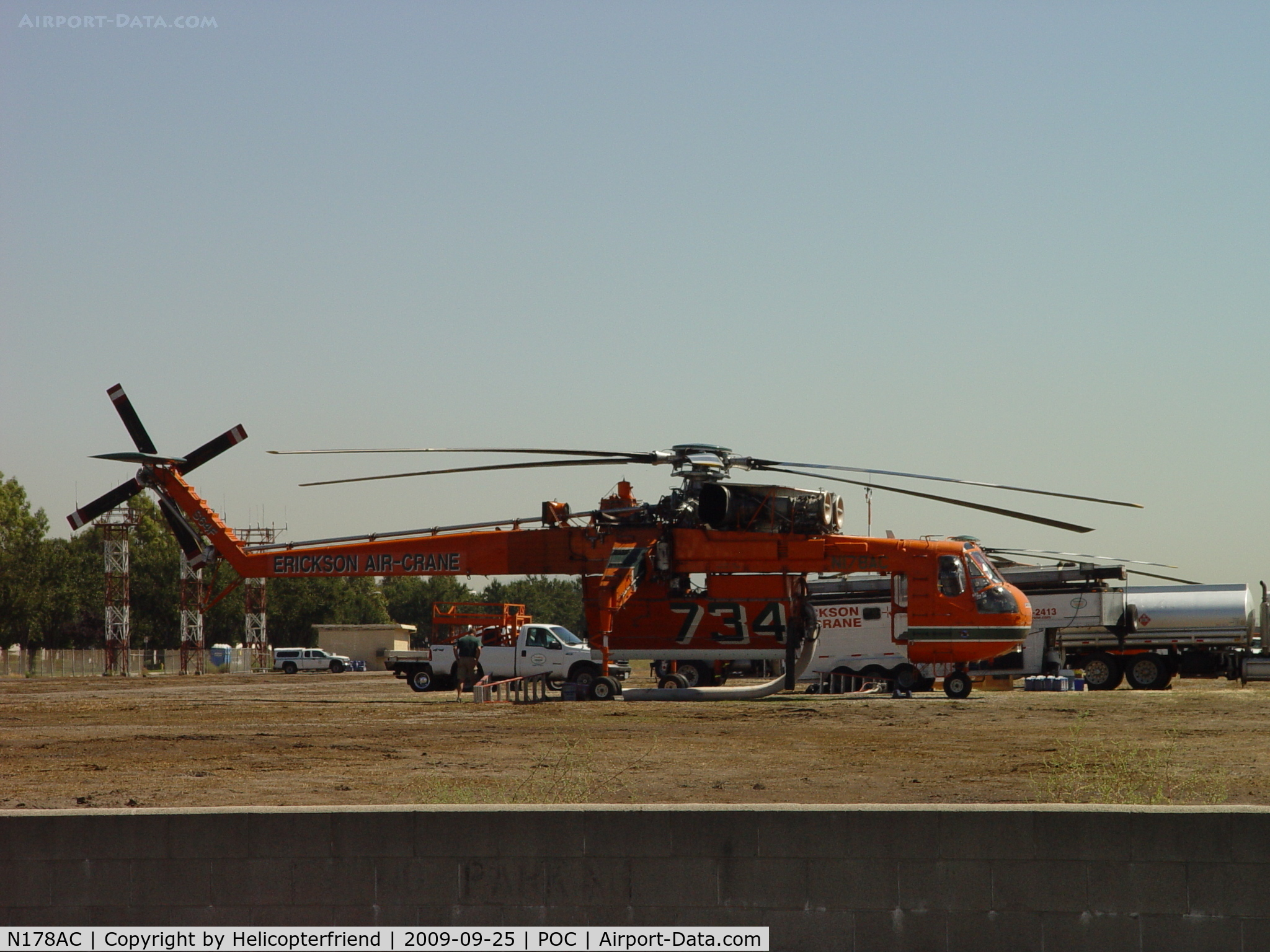 N178AC, 1970 Sikorsky S-64F Skycrane C/N 64097, Windows covered, ship and crew taking a well deserved rest