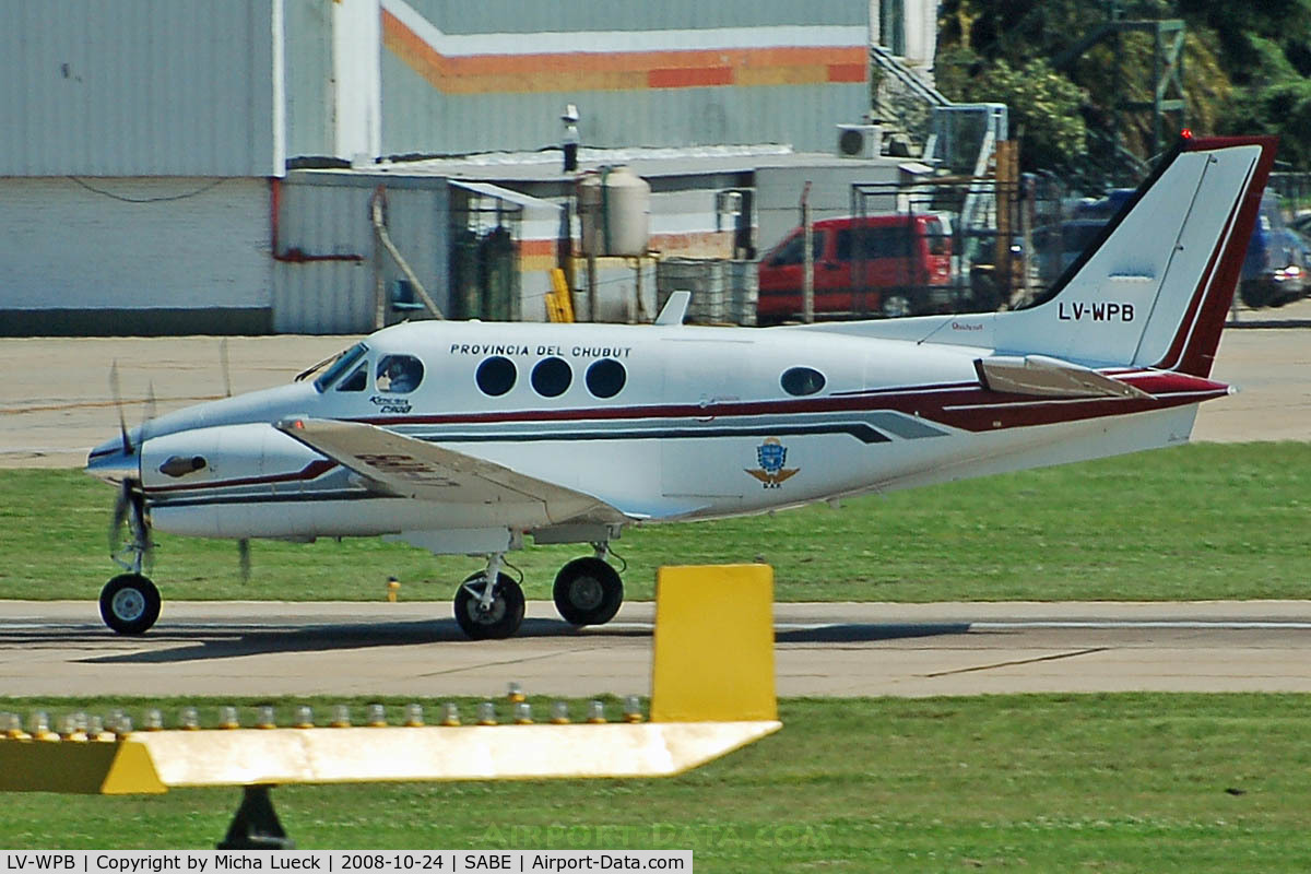 LV-WPB, 1995 Beech C90B King Air C/N LJ-1416, At Aeroparque (AEP)