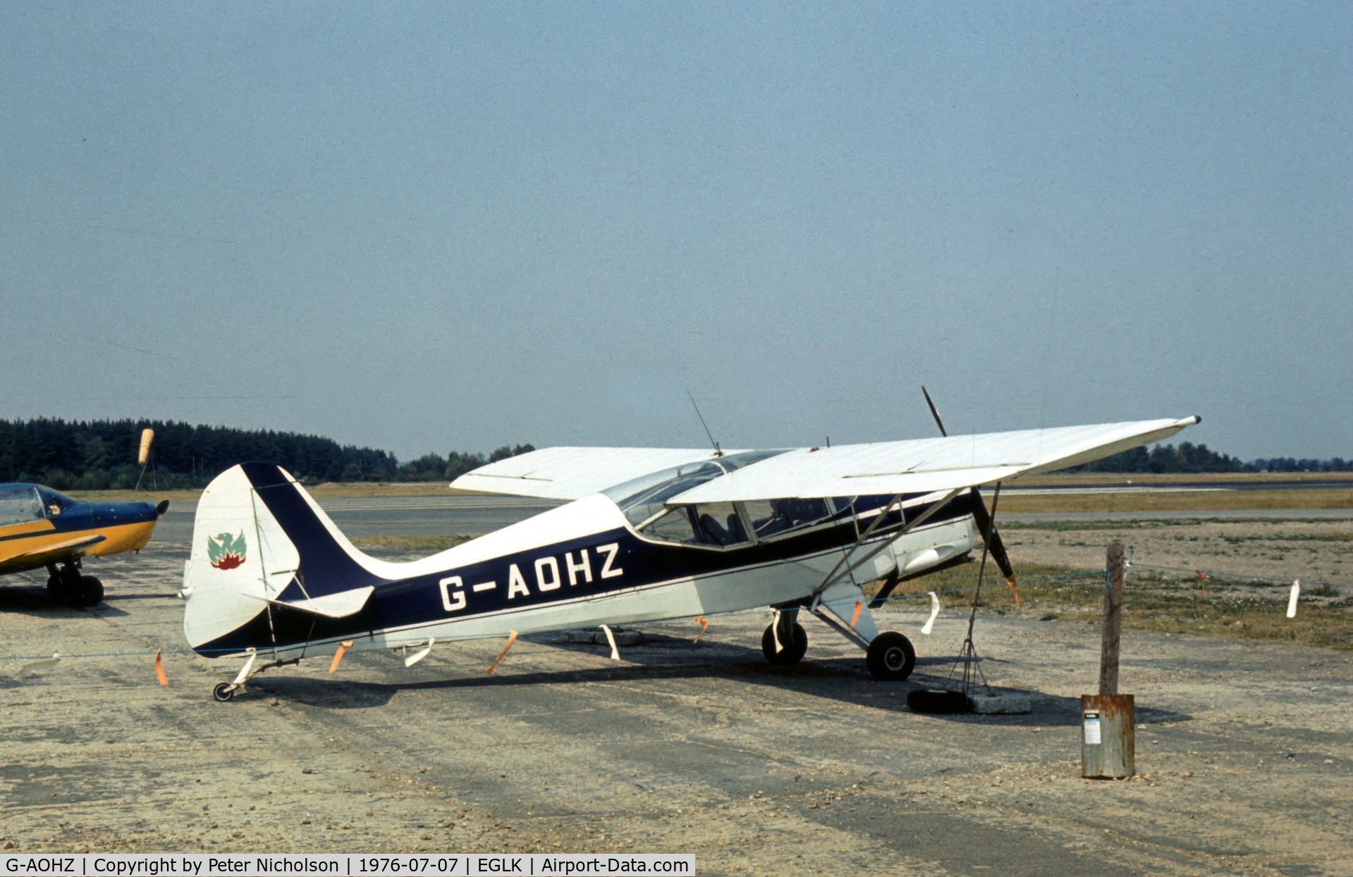 G-AOHZ, 1956 Auster J-5P Autocar C/N 3252, Auster J5P Autocar seen at Blackbushe in the Summer of 1976.