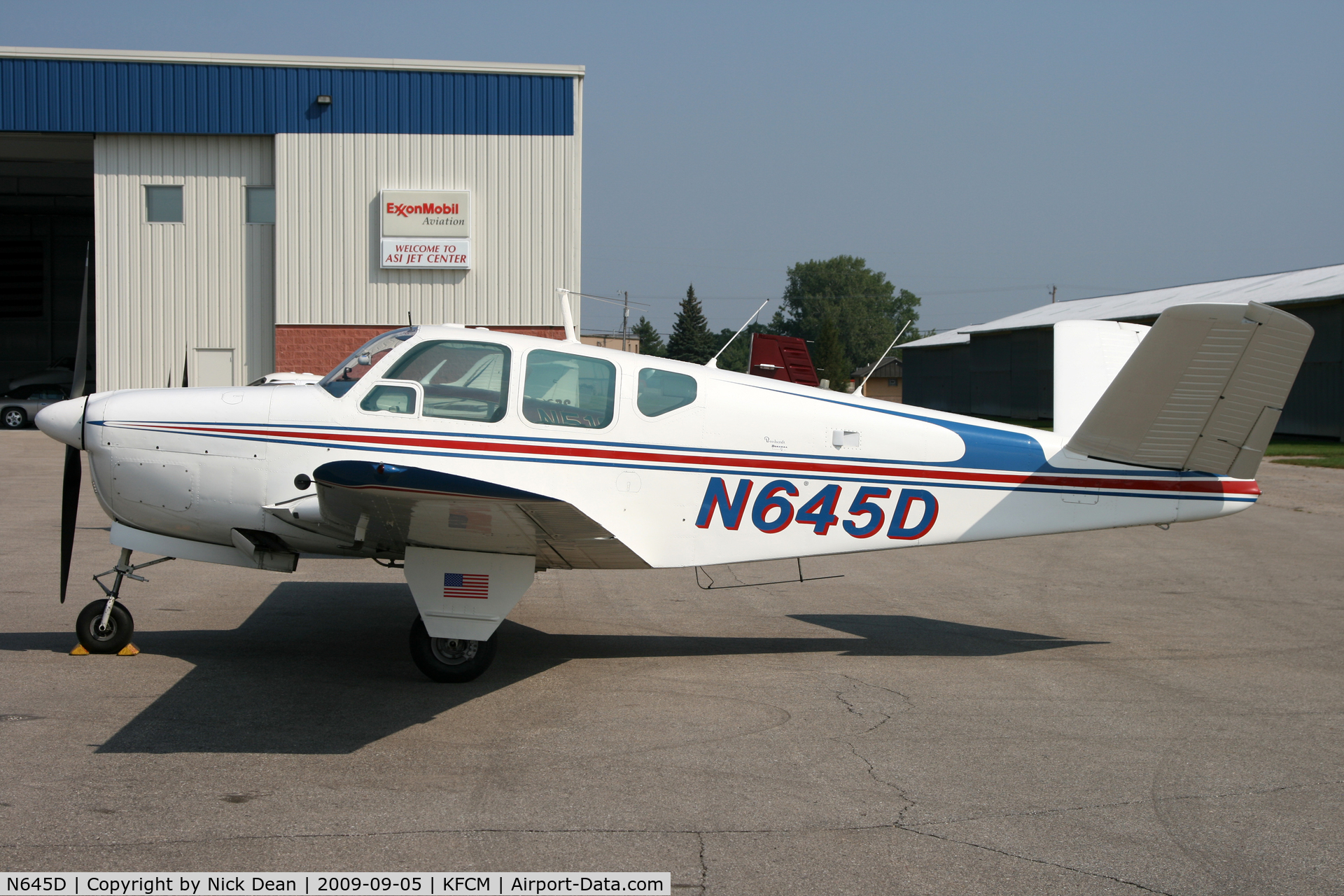 N645D, 1951 Beech C35 Bonanza C/N D-2910, KFCM