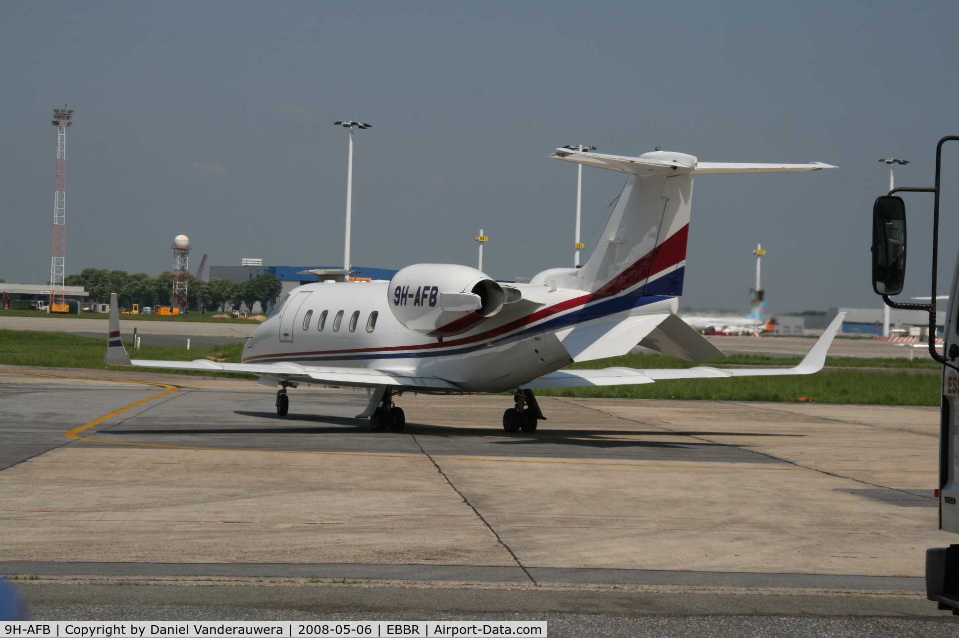 9H-AFB, 2007 Learjet 60 C/N 60-327, Taxiing to leave General Aviation apron