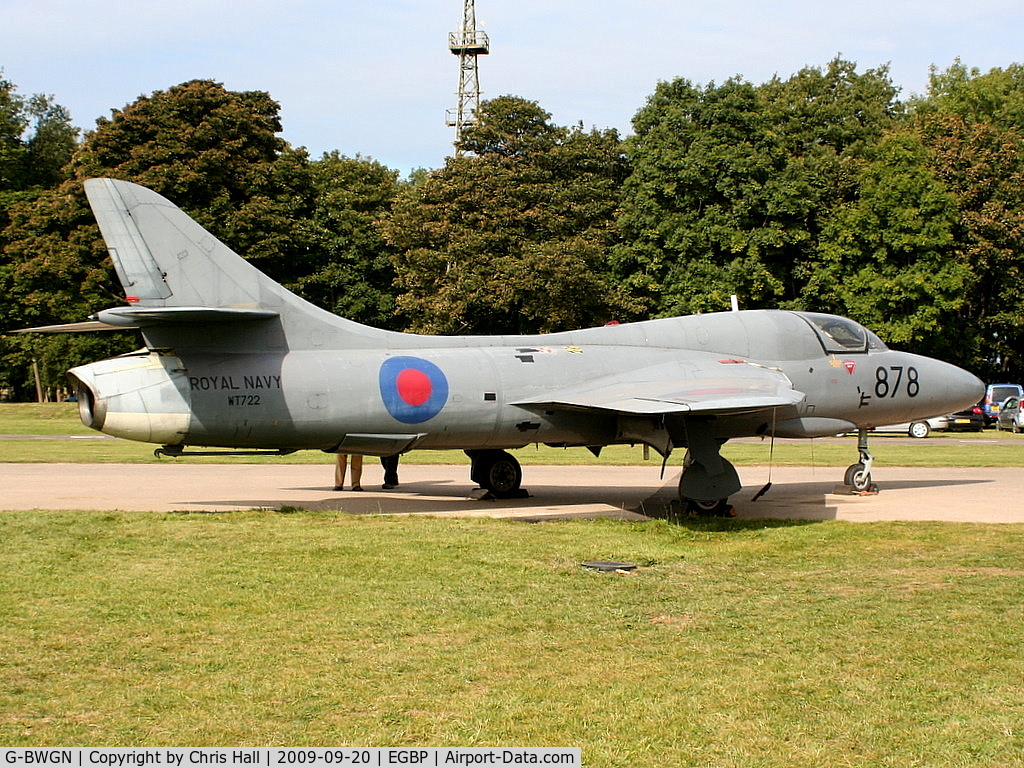 G-BWGN, 1955 Hawker Hunter T.8C C/N 41H-670689, On display at the Kemble Battle of Britain weekend