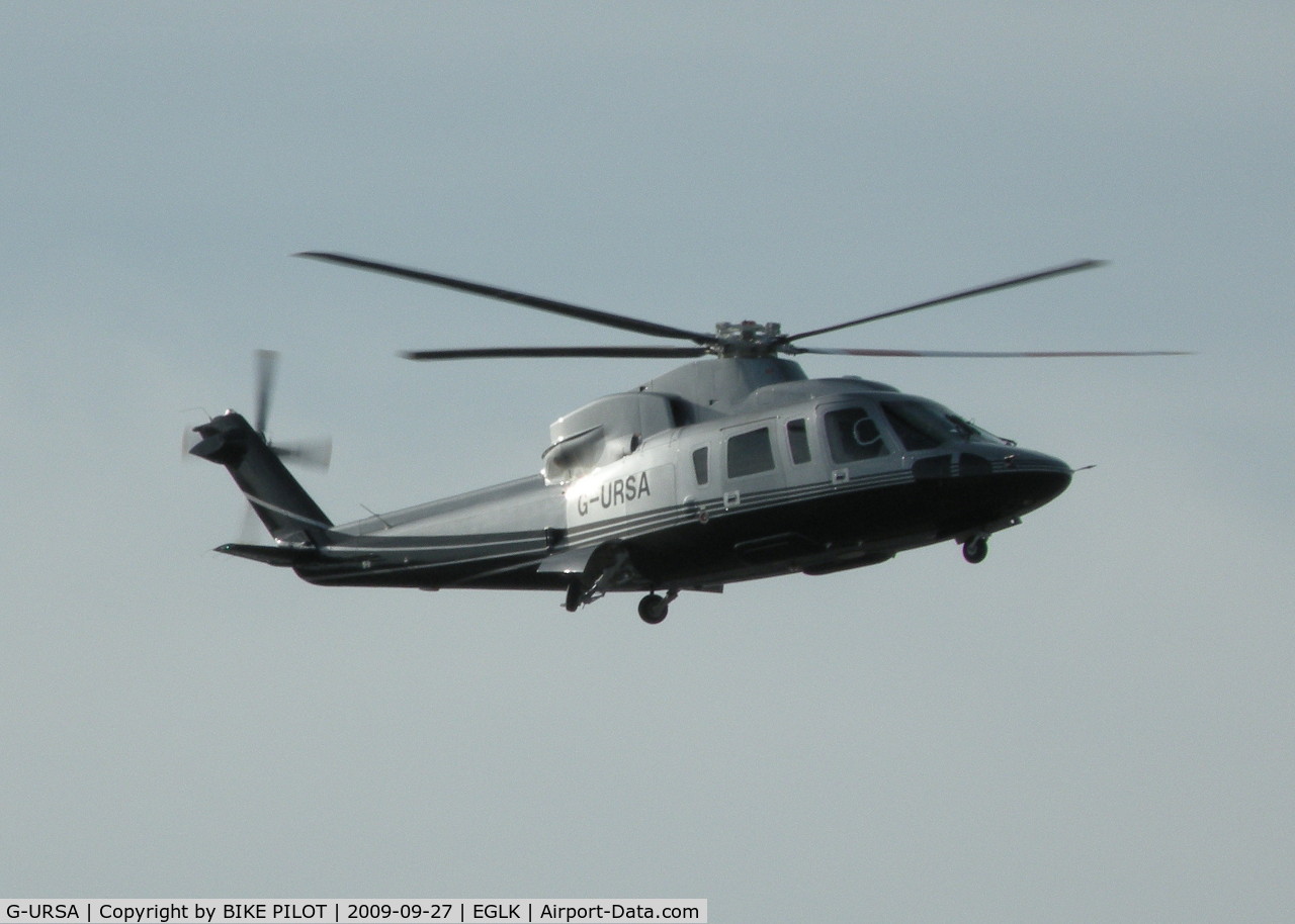 G-URSA, 2007 Sikorsky S-76C C/N 760699, CLIMBING OUT FROM RWY 07 AND ABOUT TO TURN NORTH FOR HENLEY, PREV. REG. G-URSS
