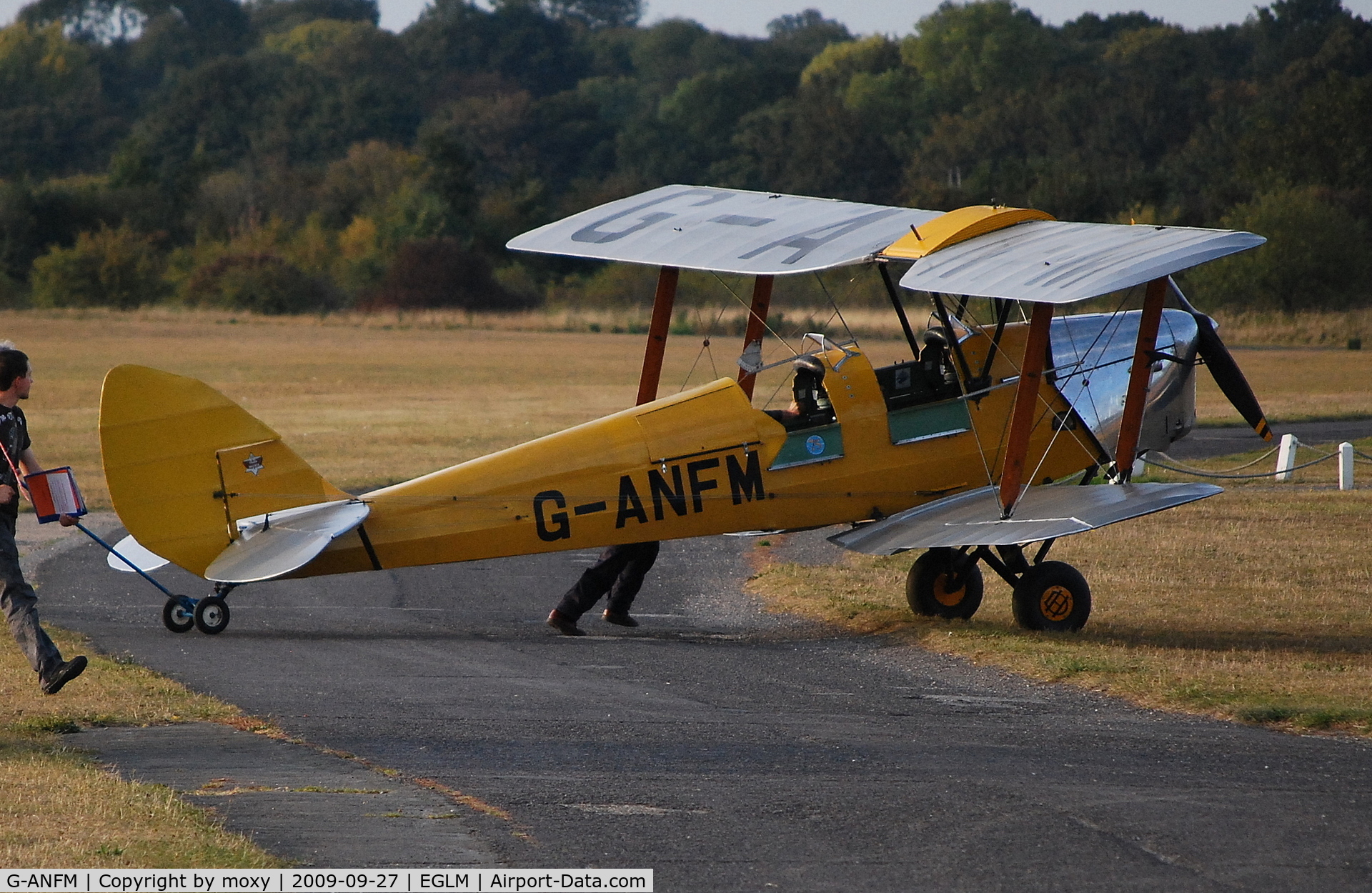 G-ANFM, 1941 De Havilland DH-82A Tiger Moth II C/N 83604, Tiger's had enough for the day