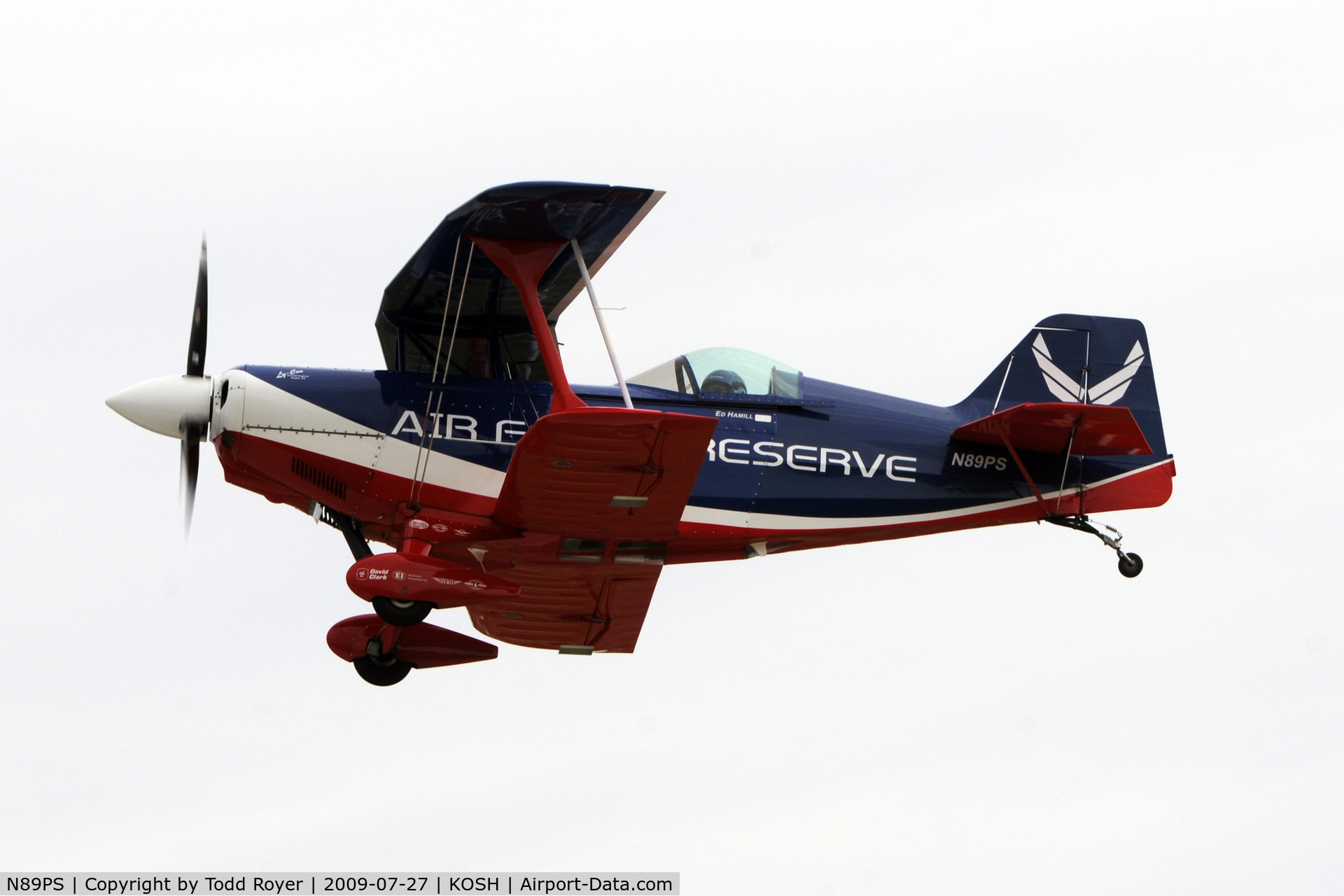 N89PS, 1998 Aviat Pitts S-2C Special C/N 6013, Departing OSH on 27