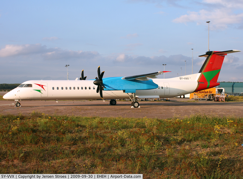 5Y-VVX, 2000 De Havilland Canada DHC-8-402Q Dash 8 C/N 4018, new livery for this airline and new type of a/c