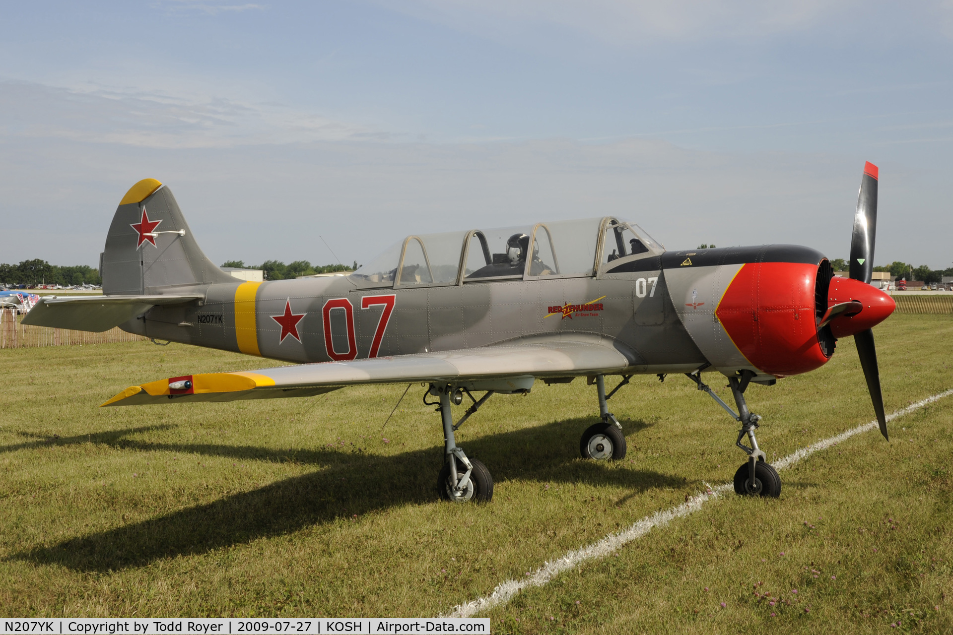 N207YK, 1996 Yakovlev (Aerostar) Yak-52 C/N 9611913, Oshkosh EAA Fly-in 2009