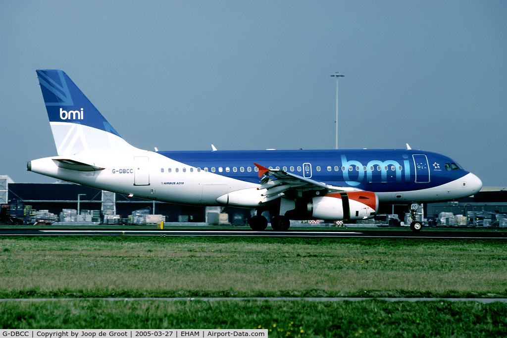G-DBCC, 2004 Airbus A319-131 C/N 2194, BMI at Schiphol