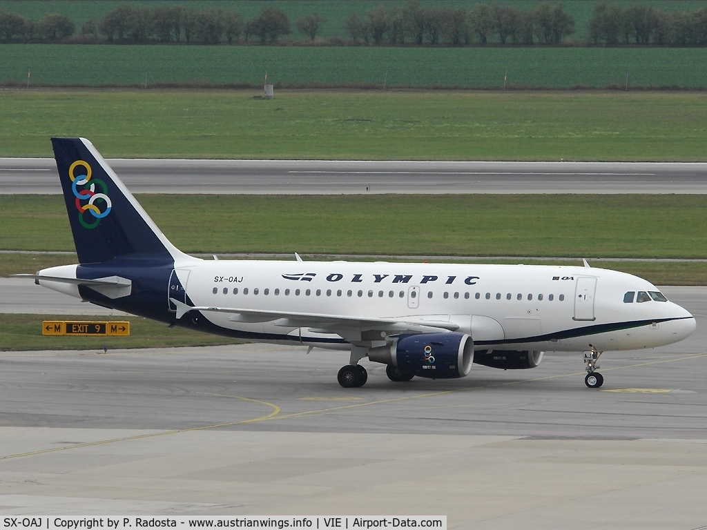 SX-OAJ, 2009 Airbus A319-112 C/N 3905, Olympic replaced its 737 Classic with A 319 for ATH-VIE-ATH