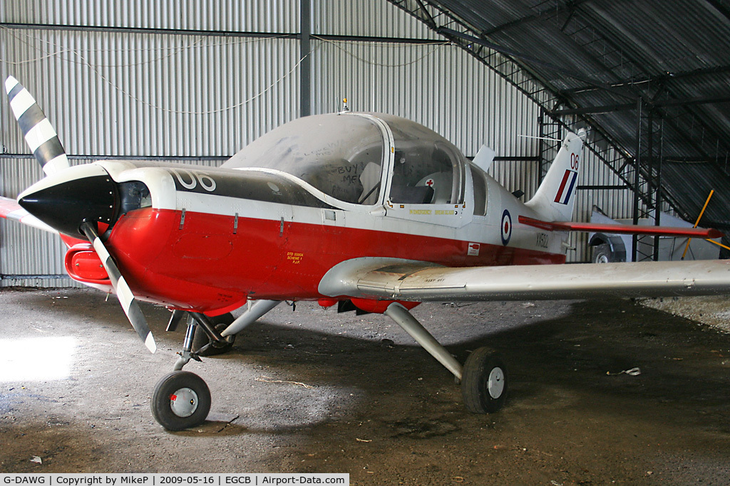 G-DAWG, 1973 Scottish Aviation Bulldog T.1 C/N BH120/208, Currently sitting unused at Barton.