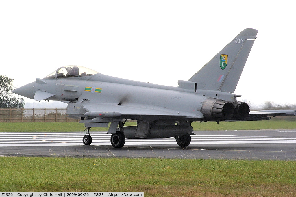 ZJ926, 2006 Eurofighter EF-2000 Typhoon FGR4 C/N 0083/BS017, Royal Air Force 3 sqn
