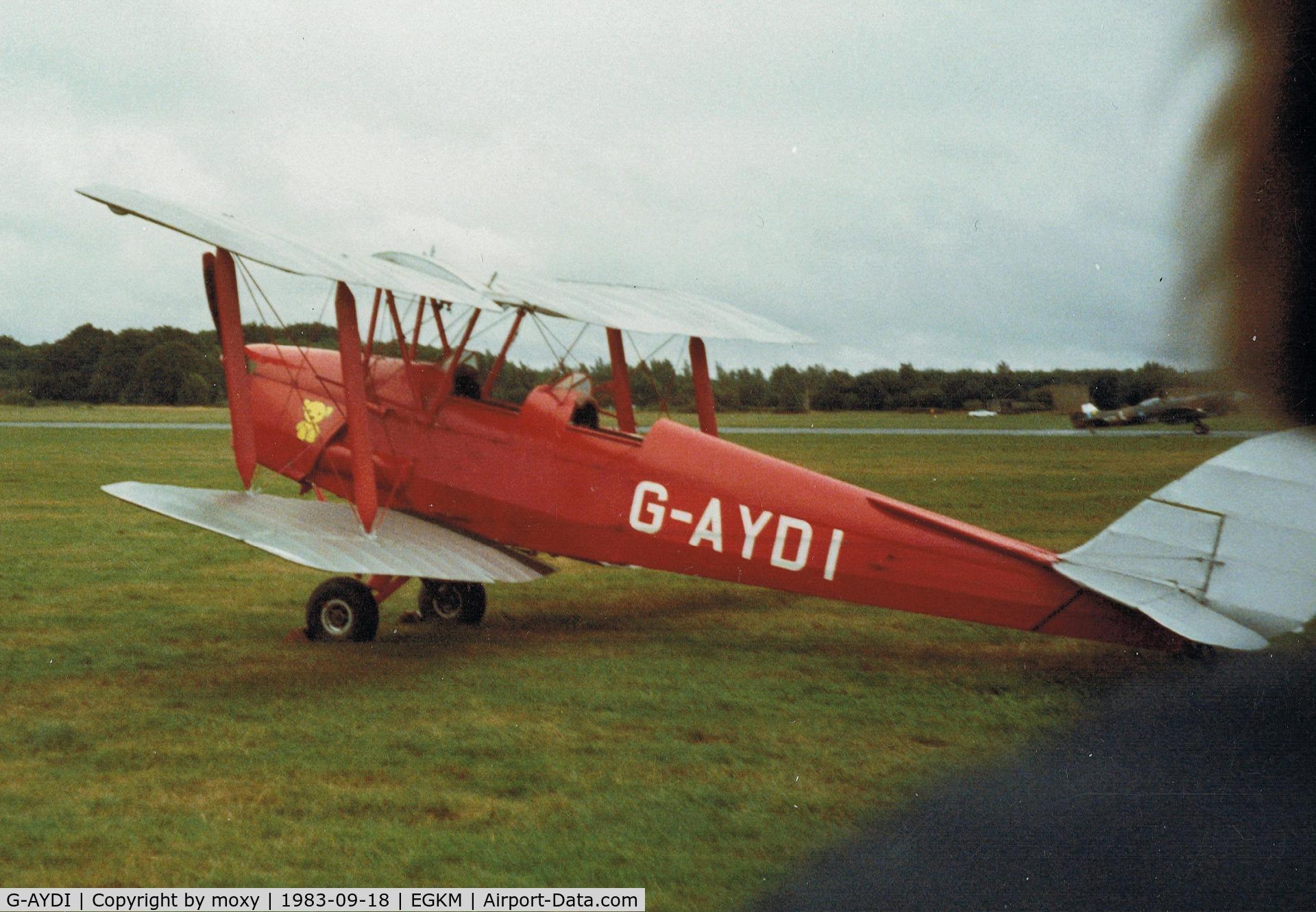G-AYDI, 1943 De Havilland DH-82A Tiger Moth II C/N 85910, TIGER MOTH at West Malling. Sorry for the naff quality.