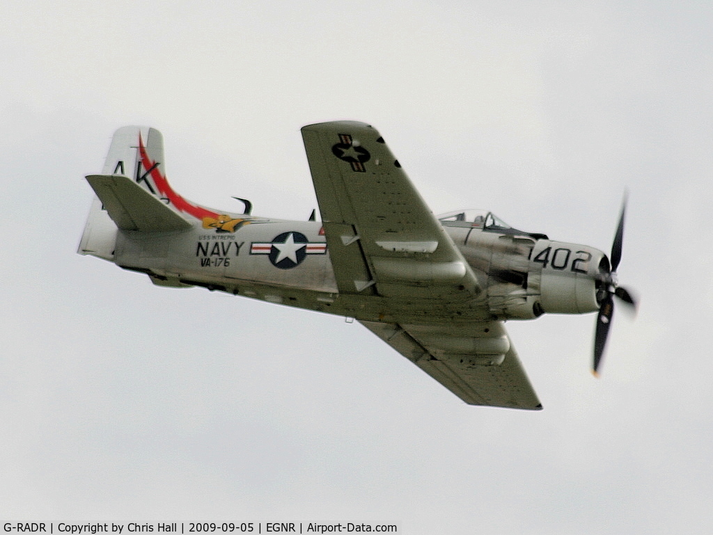 G-RADR, 1948 Douglas A-1D Skyraider (AD-4NA) C/N 7722, Displaying at the Airbus families day