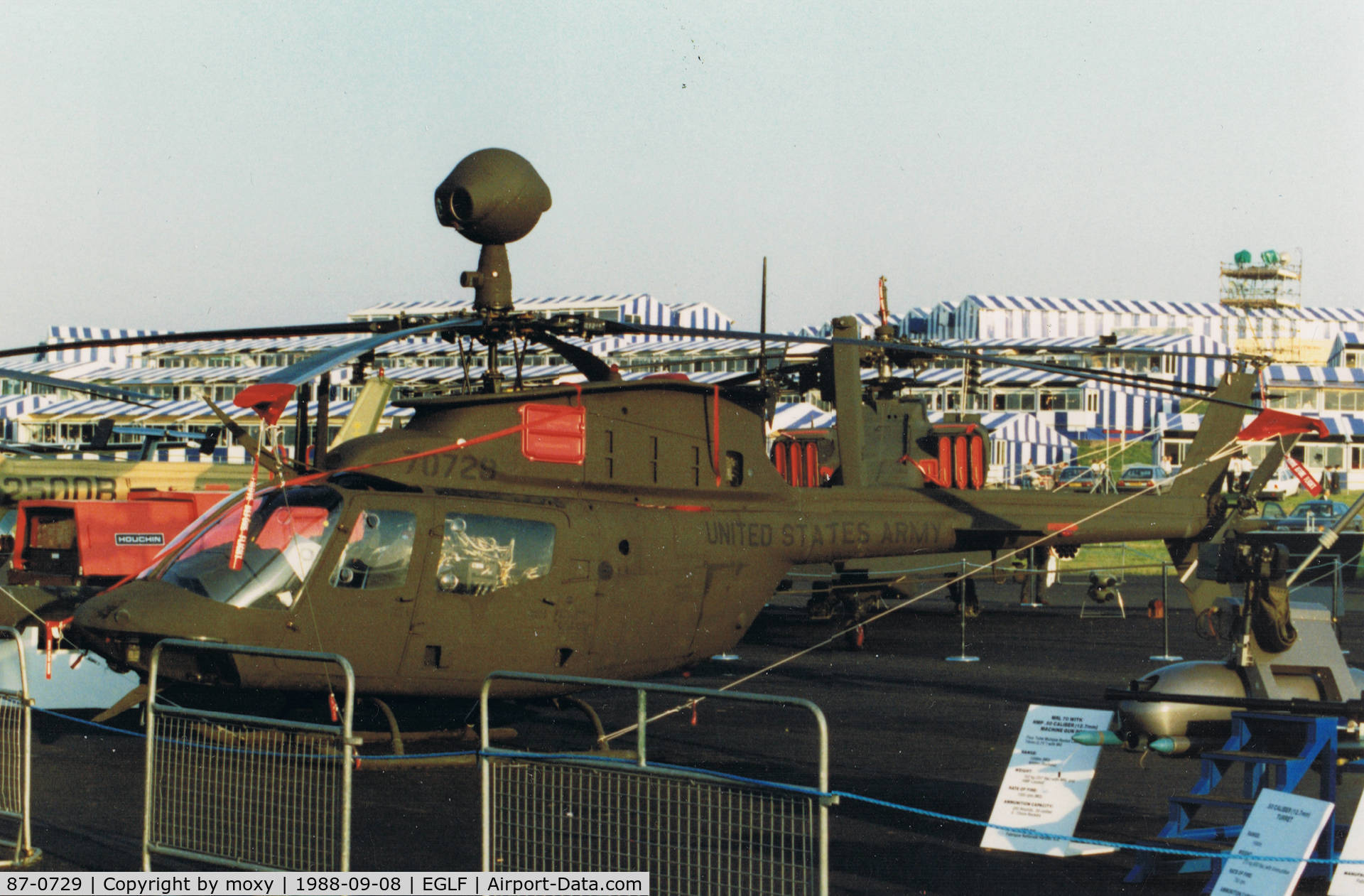 87-0729, Bell OH-58D Kiowa Warrior C/N 43109, Bell OH-58D Kiowa Farnborough Air Show 1986