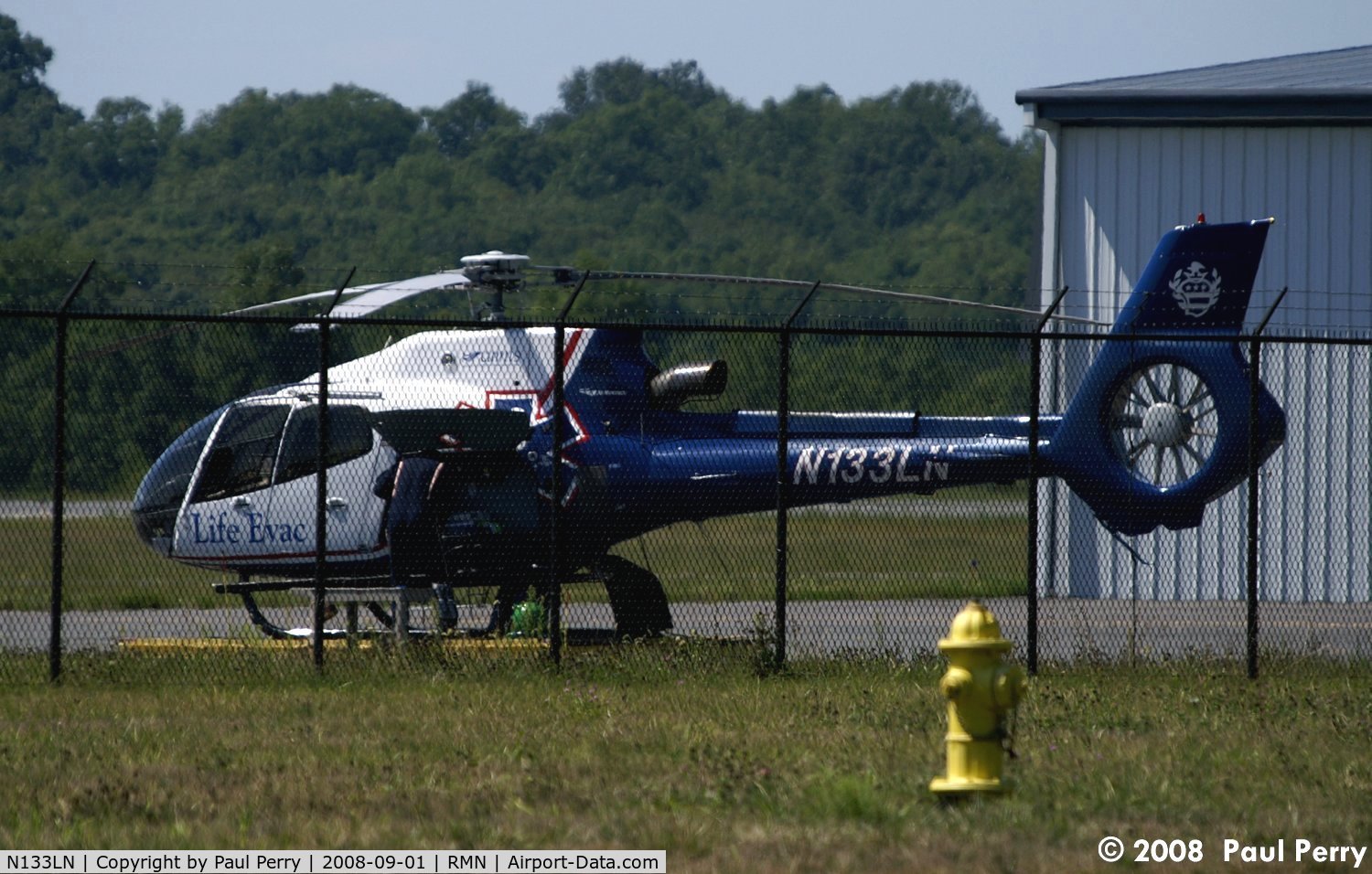 N133LN, 2005 Eurocopter EC-130B-4 (AS-350B-4) C/N 3983, Fine looking medevac helo at her home roost