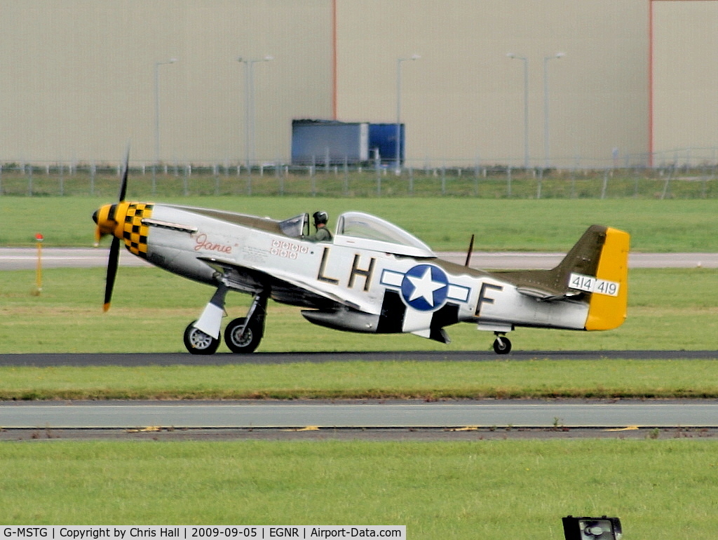 G-MSTG, 1945 North American P-51D Mustang C/N 124-48271, Displaying at the Airbus families day