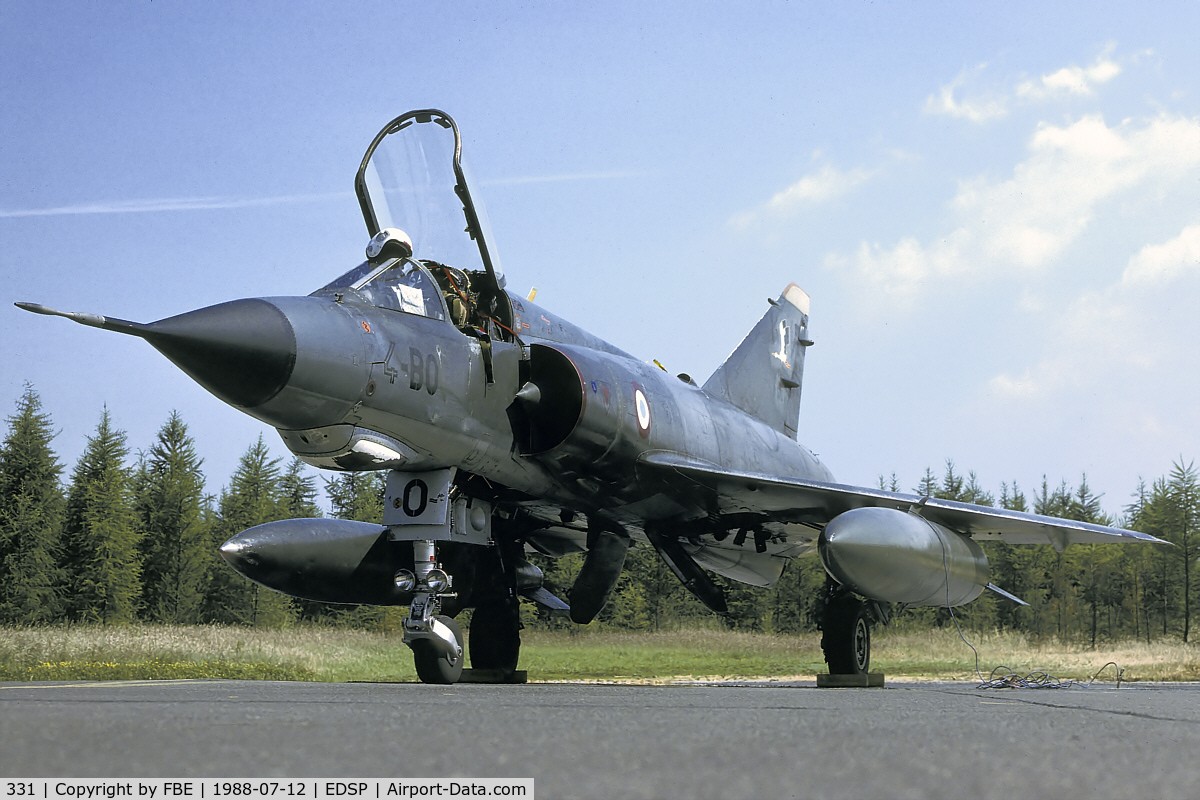 331, Dassault Mirage IIIR C/N 331, EC4 MitageIIIE rest at EDSP in the Summer of 1988