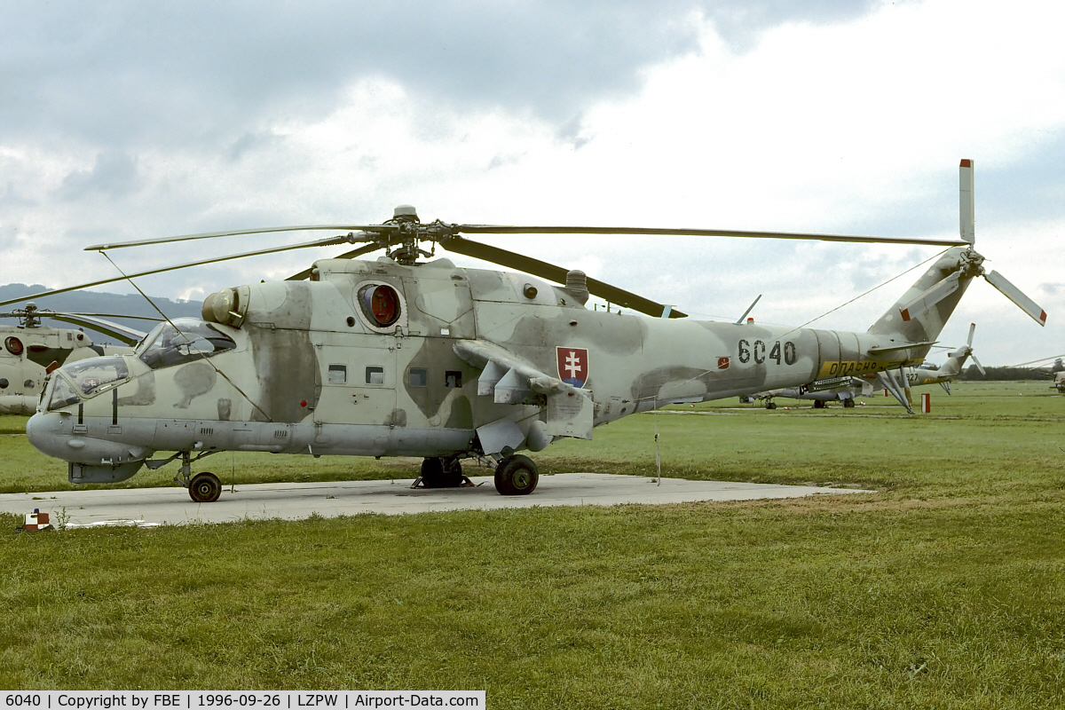 6040, Mil Mi-24DU C/N 7306040, Slovakia Air Force MilMi-24DU Hind at Presov