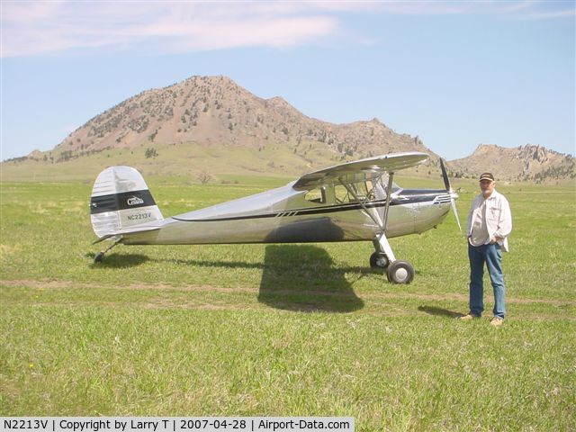 N2213V, 1948 Cessna 140 C/N 14444, Bear Butte