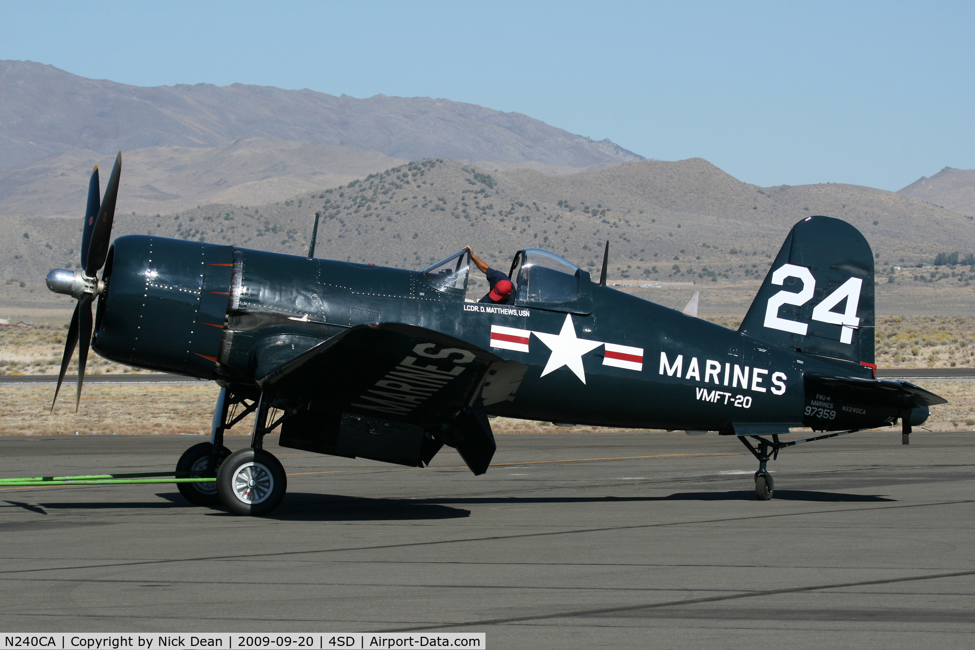 N240CA, 1945 Vought F4U-4 Corsair C/N 9513, K4SD