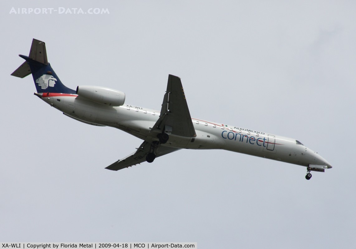 XA-WLI, 2001 Embraer ERJ-145ER (EMB-145ER) C/N 145134, New to database Aeromexico Connect E145
