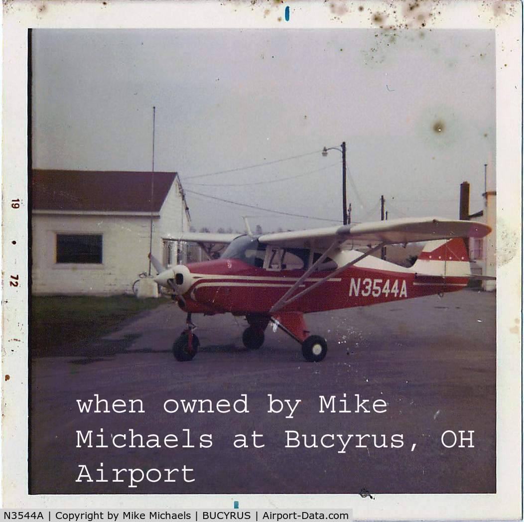 N3544A, 1953 Piper PA-22-135 Tri-Pacer C/N 22-1818, At the Bucyrus ohio airport 1972