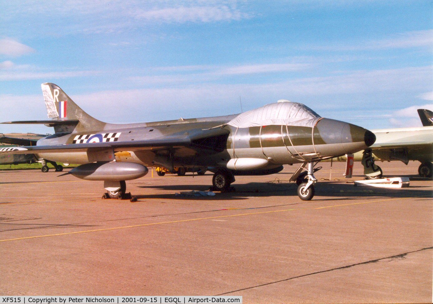 XF515, 1956 Hawker Hunter F.6A C/N S4/U/3361, Hunter F.6 in 43 Squadron markings on display at the 2001 Leuchars Airshow.