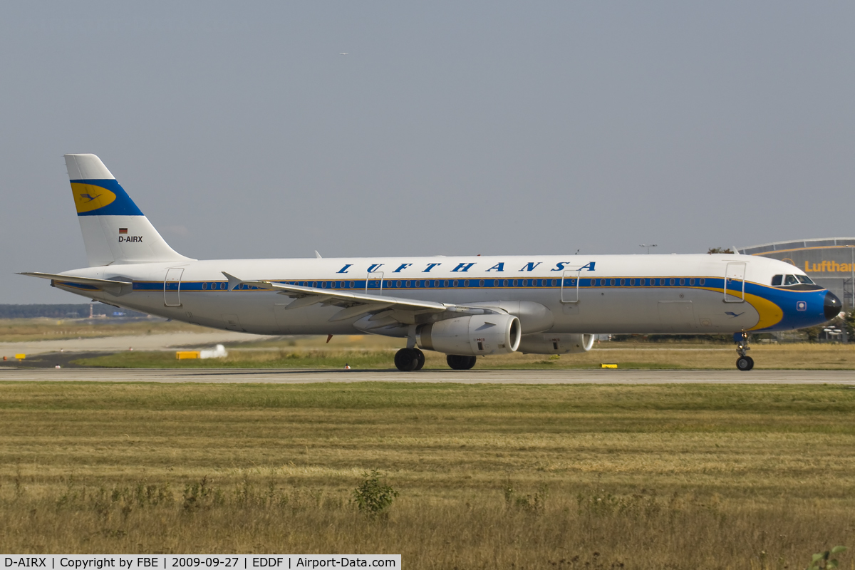 D-AIRX, 1998 Airbus A321-131 C/N 0887, Lufthansa Retro departing EDDF via RW18W