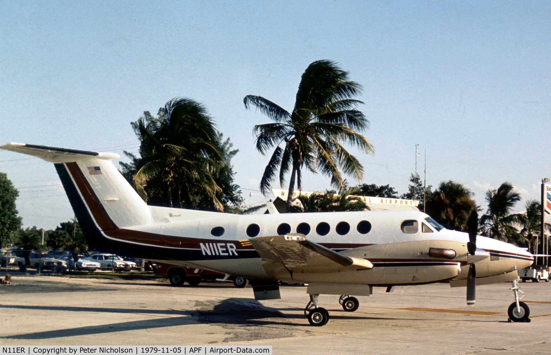 N11ER, 1979 Beech 200 Super King Air C/N BB-537, This Beech Super King Air was seen at Naples in November 1979.